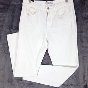 Joes Jeans Womens 31 White Skinny Ankle Mid Rise Distressed Raw Hem Denim NWOT